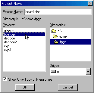 Project Name Dialog